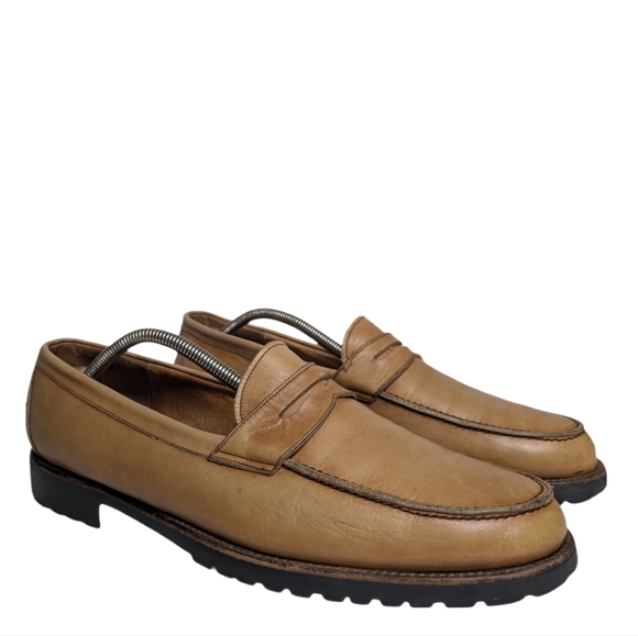 Fratelli Rossetti Minimalists Penny Loafer With Lugged Rubber Outsoles Sz 11.5